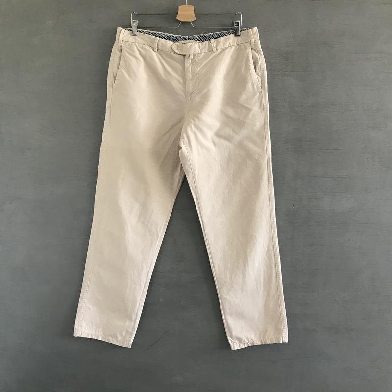 Men Maurizio Baldassari Trousers Beige Linen 40 /