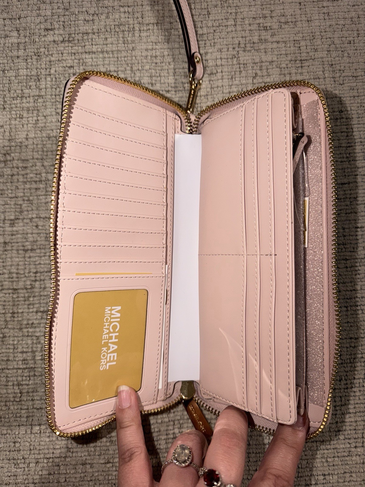 Michael Kors Wristlet Wallet Brown/Pink