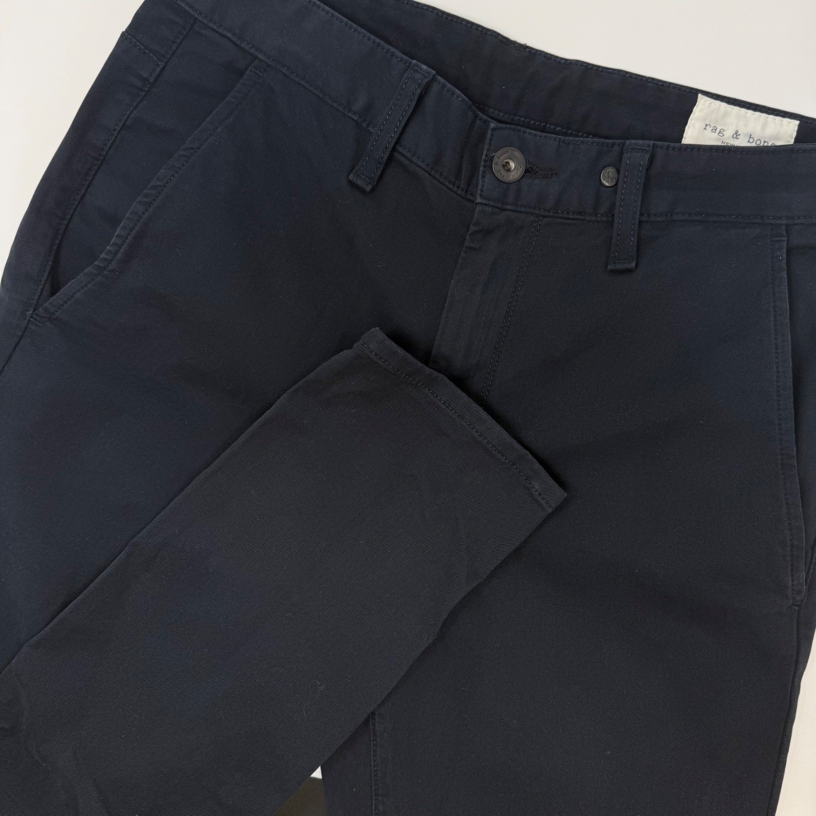 Rag Bone Navy Chinos Mens Size 29 Cotton Poly Blend Straight Fit Pants