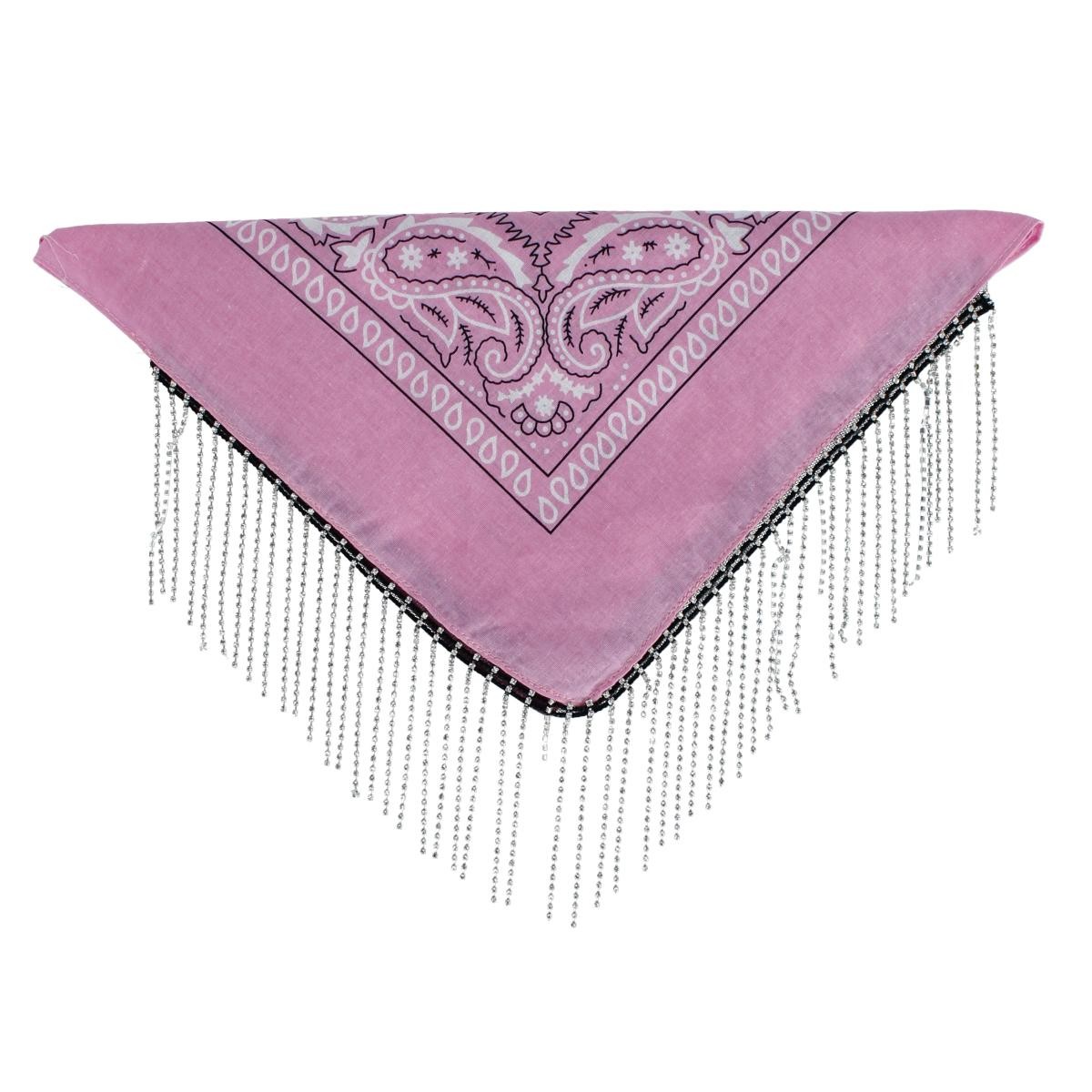David & Young Women’s 21 x 21 inch Bandana with Rhinestone Trims