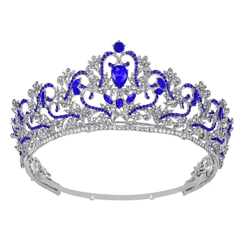 6.9cm Tall Crystal Tiara Crown Queen Princess Pageant Adjustable For Women