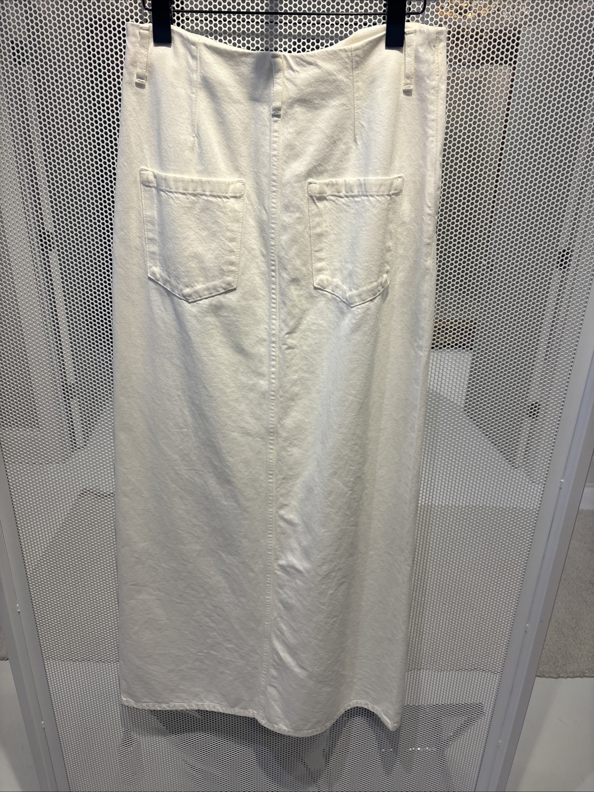 Kallmeyer NYC Long White Harper Denim Skirt Size 4 NWT