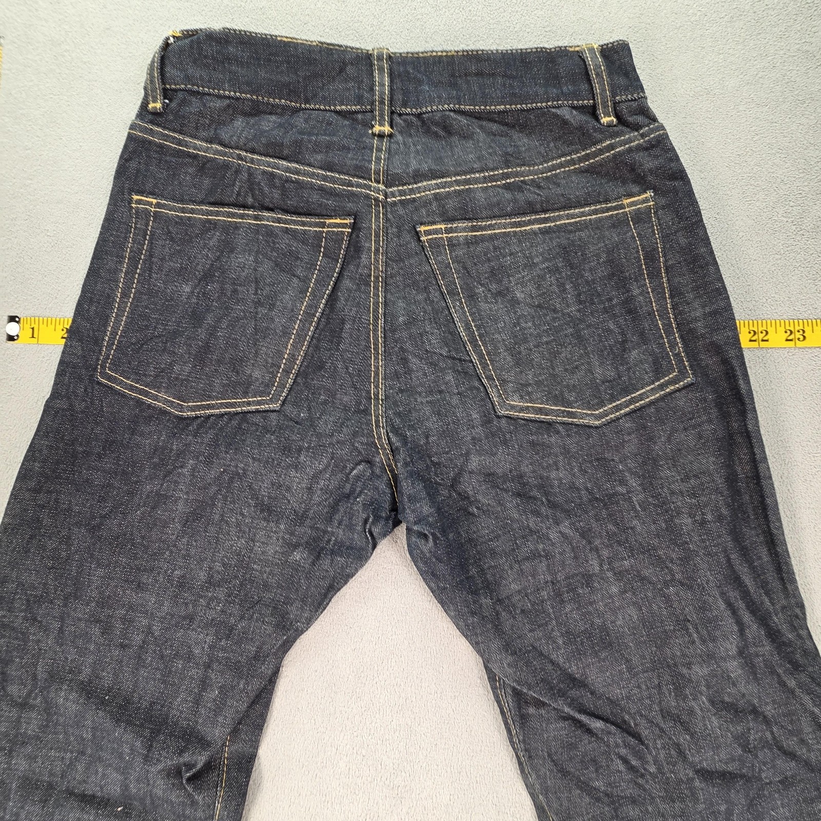Uniform Bridge Jeans Womens Selvedge High Rise Slim Straight Fits 26×29