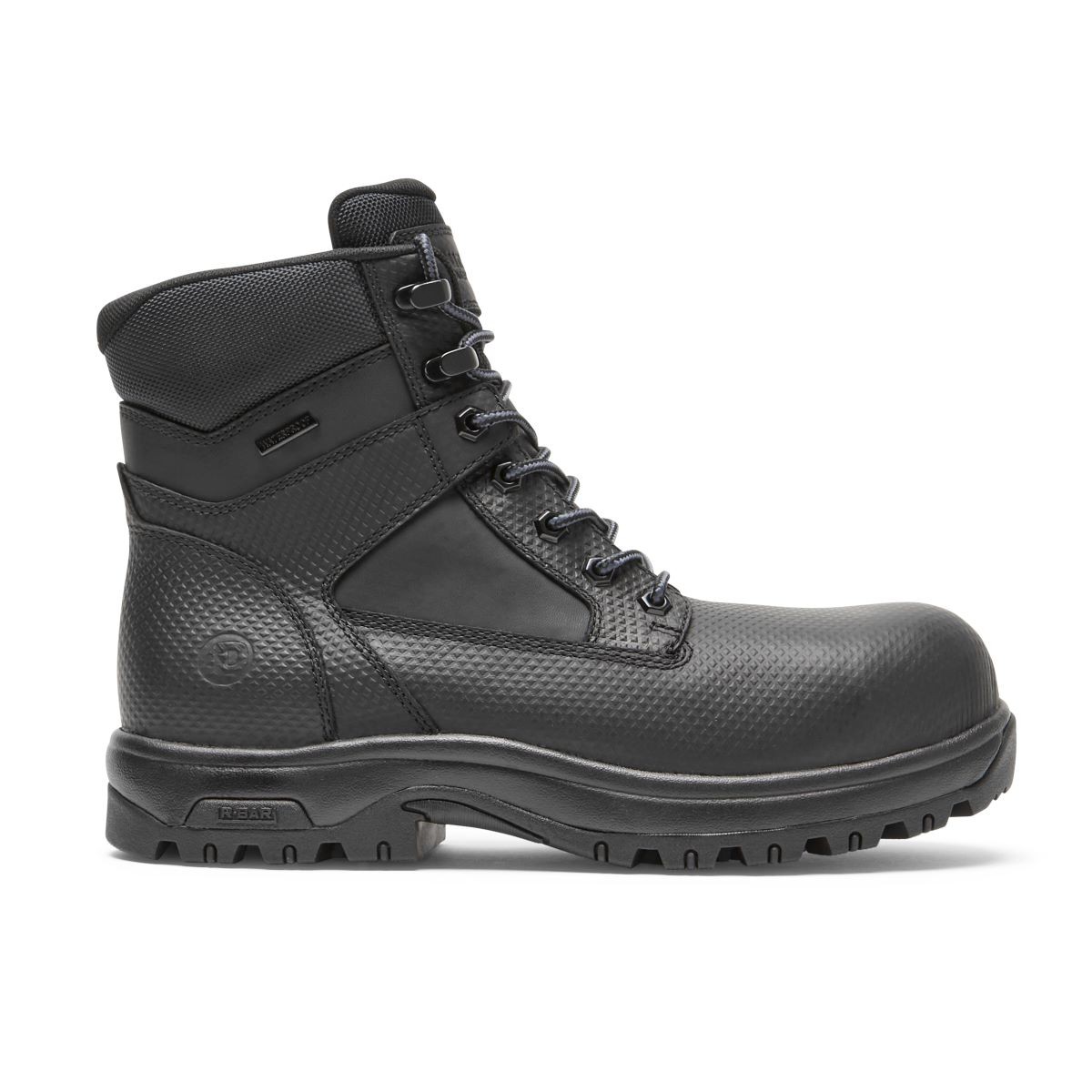 Dunham 8000 Works 6″ Composite Safety Toe Boot – Black Textured Leather