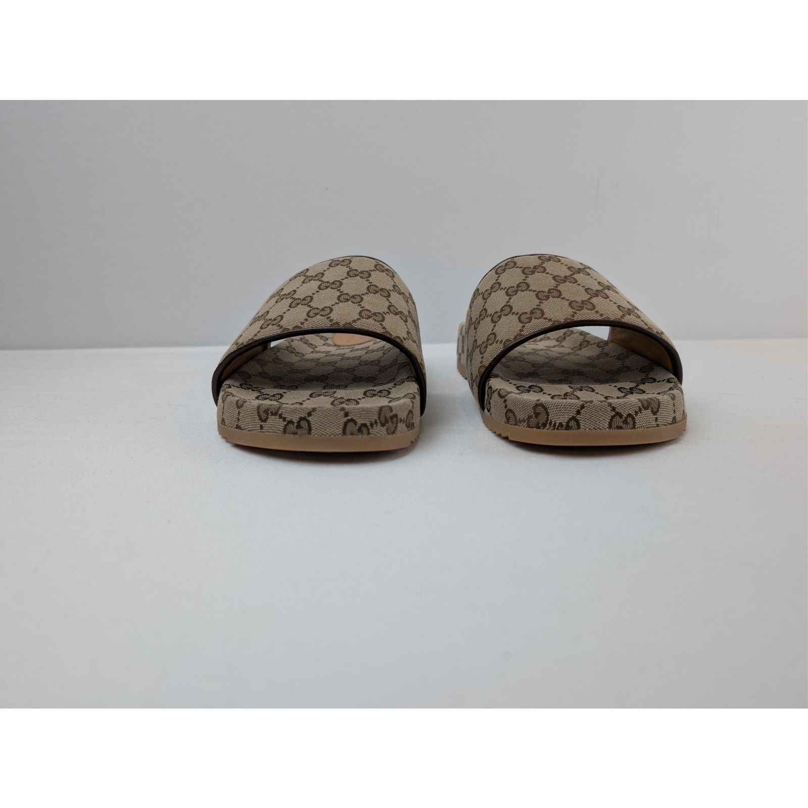 Gucci Sideline GG Canvas Slide Sandals Beige Ebony BNWB 13 Gucci – 13.5 US