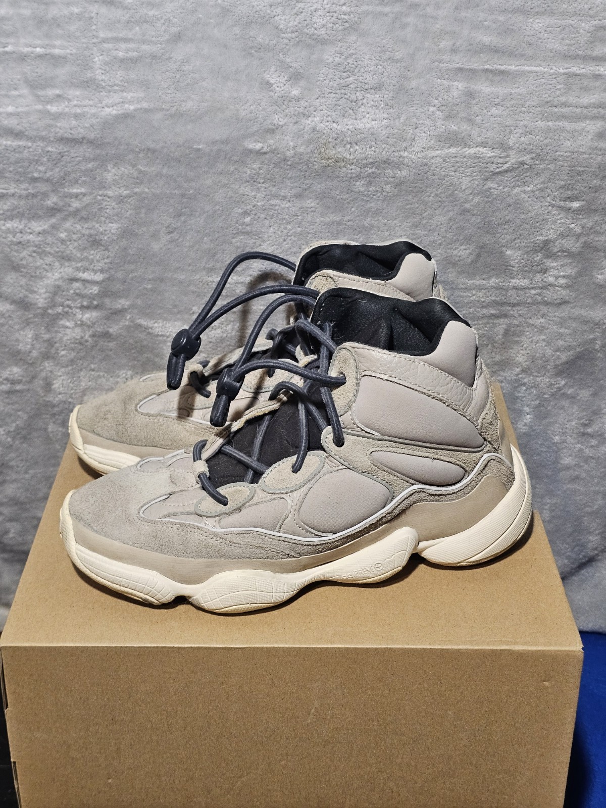 Adidas Yeezy 500 High Mist Stone GV7775 Size 9 Beige Taupe With Box