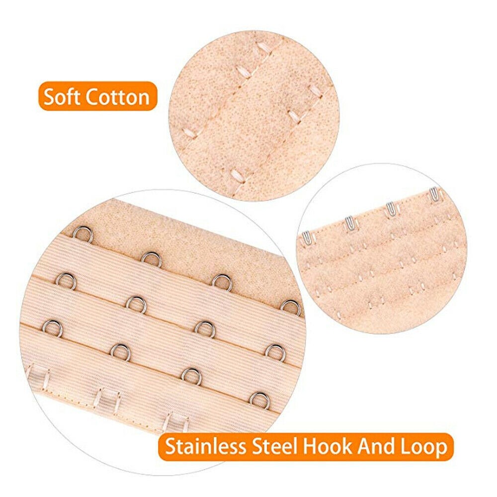4Pcs Adjustable Bra Extender 2/3/4 Hooks with Elastic Underwear Strap Extension