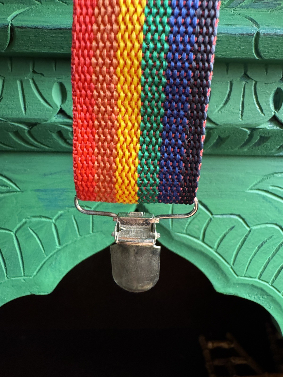 Kids Rainbow Suspenders Adjustable Clip On Elastic X Back Striped 2013