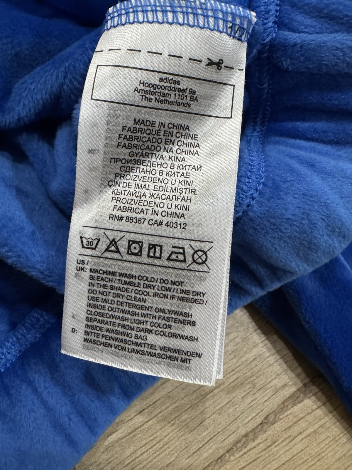 Adidas Jeremy Scott Velour Track Jacket LARGE Cropped Zip Designer Streetwear