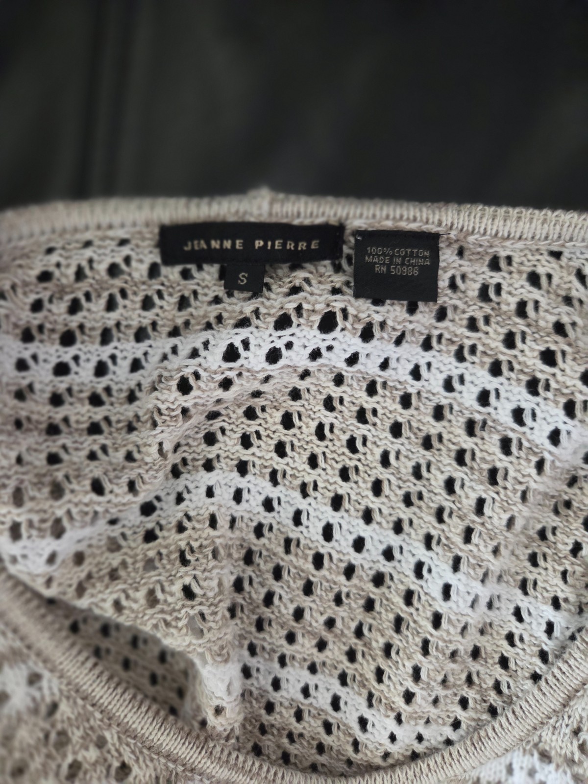 Womans Jeanne Pierre Fisnhet pullover sweater