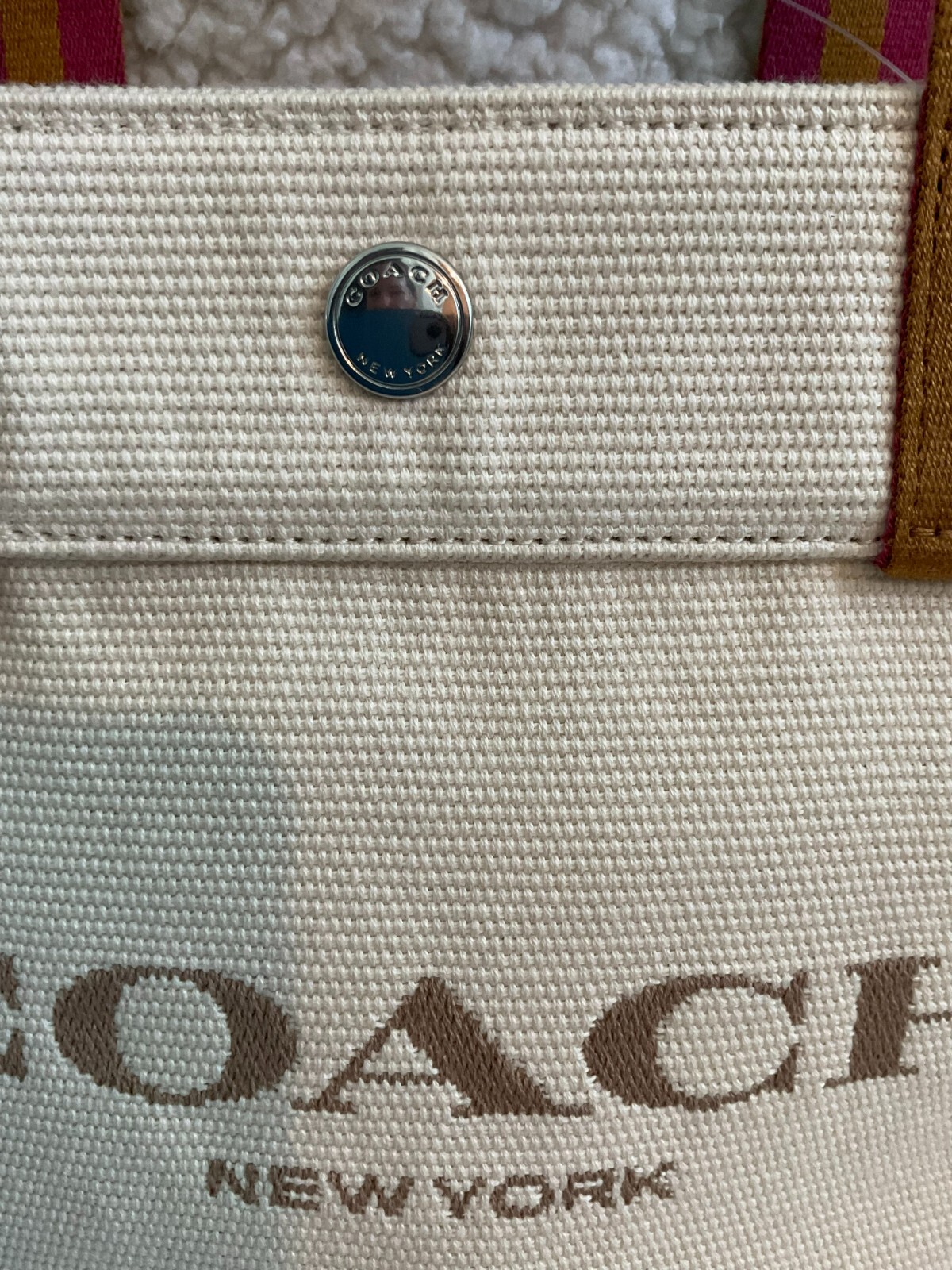 NWT Coach Small Canvas Tote NATURAL, CK168, MSRP $328.00
