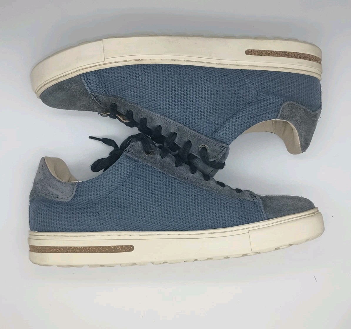 Birkenstock Bend Low Canvas Suede Sneakers W 9 M 7 EU 40 Blue READ