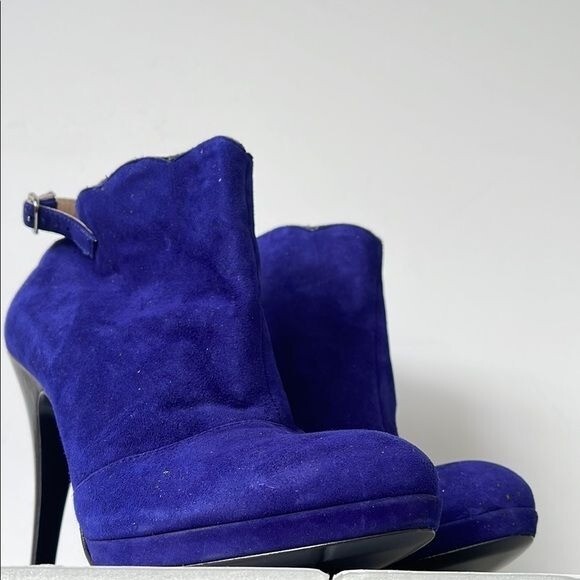 Claudia Ciuti Firenze Womens Blue Suede Bootie 10M 5” Heel NWOB Italy
