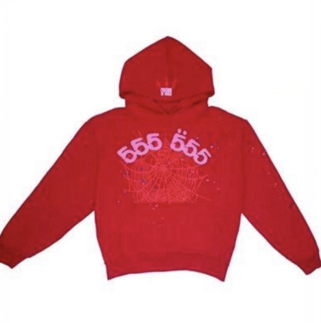 sp5der Men’s Pullover Hoodie M Multicolor Spider Web Graphic Cotton Blend