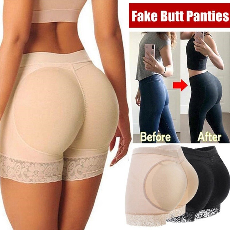 Women Seamless Lace Butt Lifter Underwear Removble Pad Hip Enhancer Body Shaper
