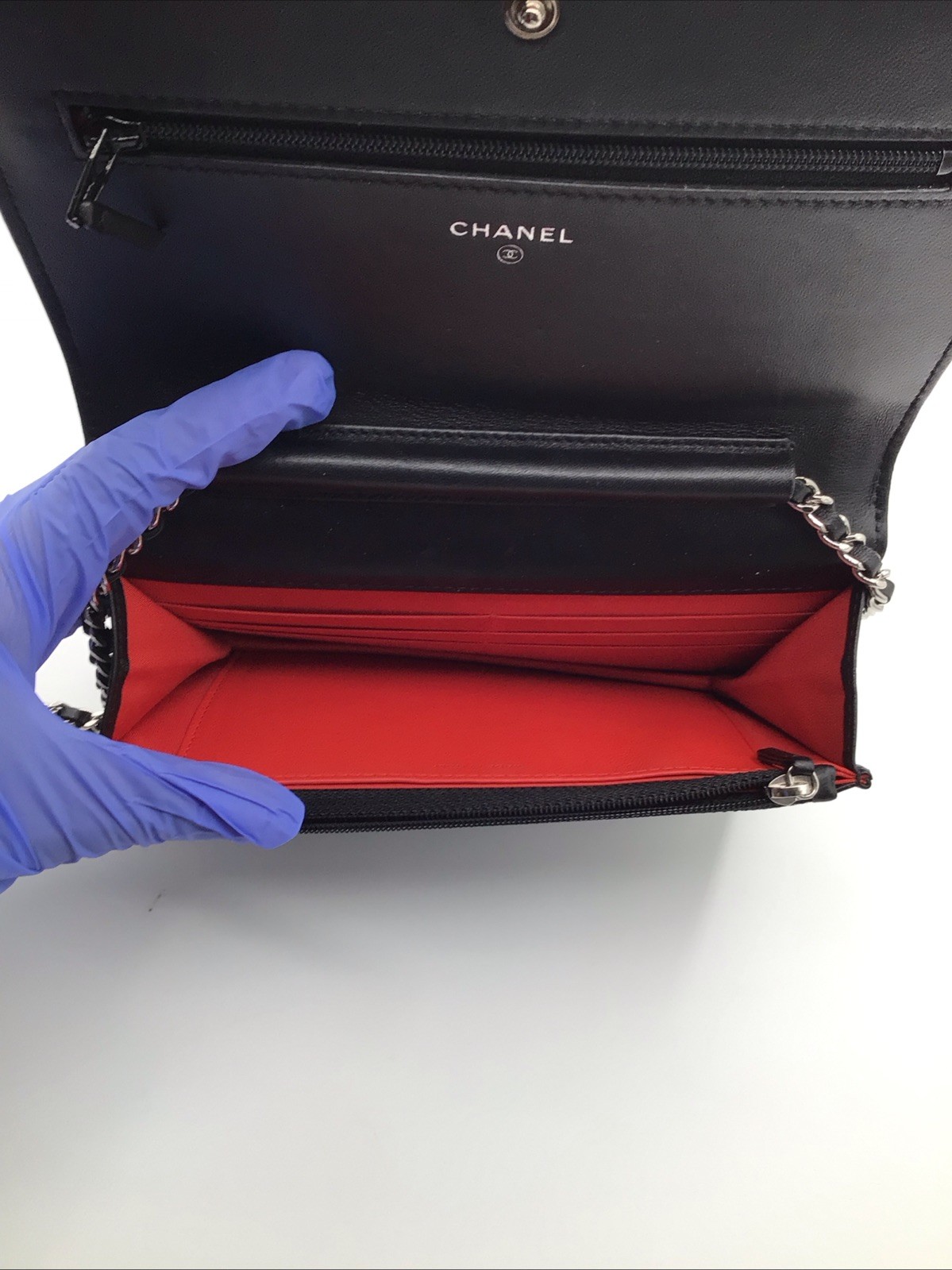 Chanel Matelasse Chain Wallet Black Leather