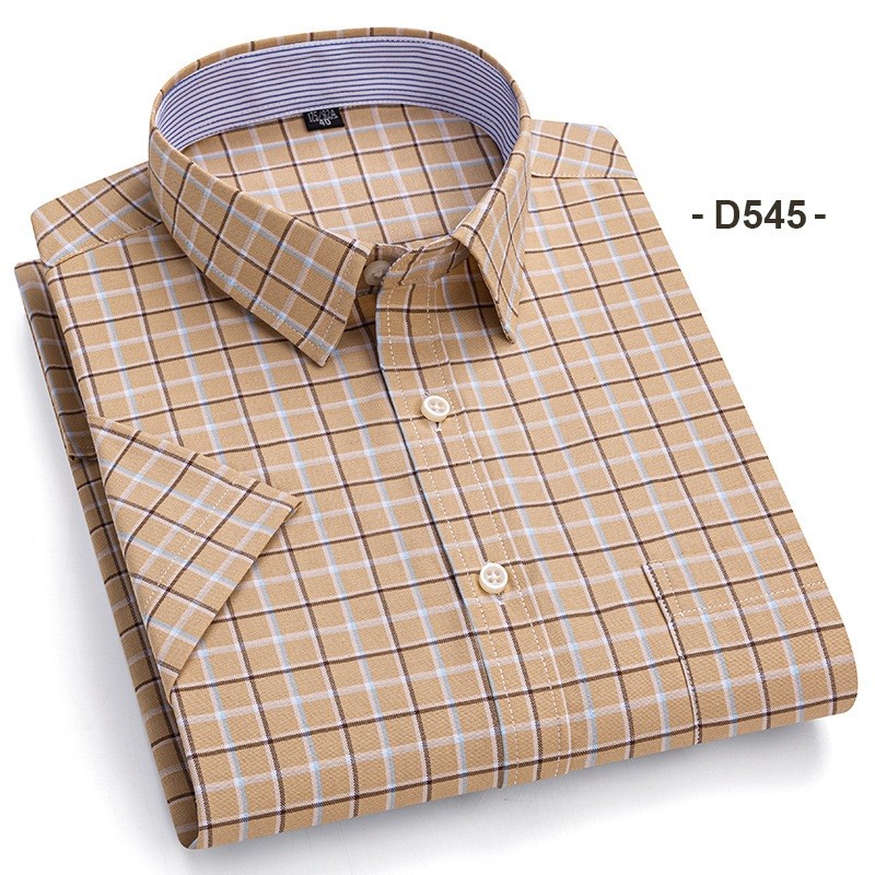Mens Dress Oxford Shirts Formal Business Short Sleeves Cotton Casual Shirts Top.