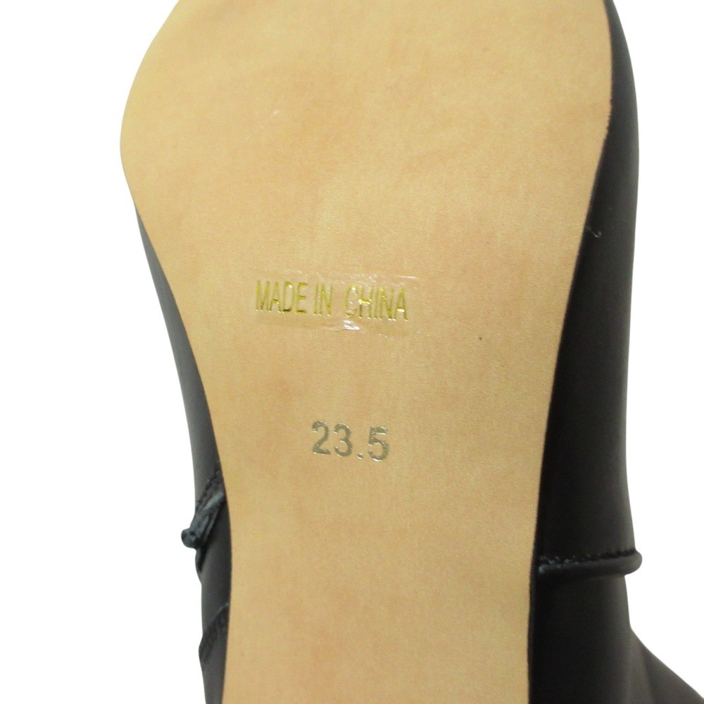 ALUNE SEVEN TWELVE THIRTY Leather Long Boots, 9.3 inches, Black Women USED