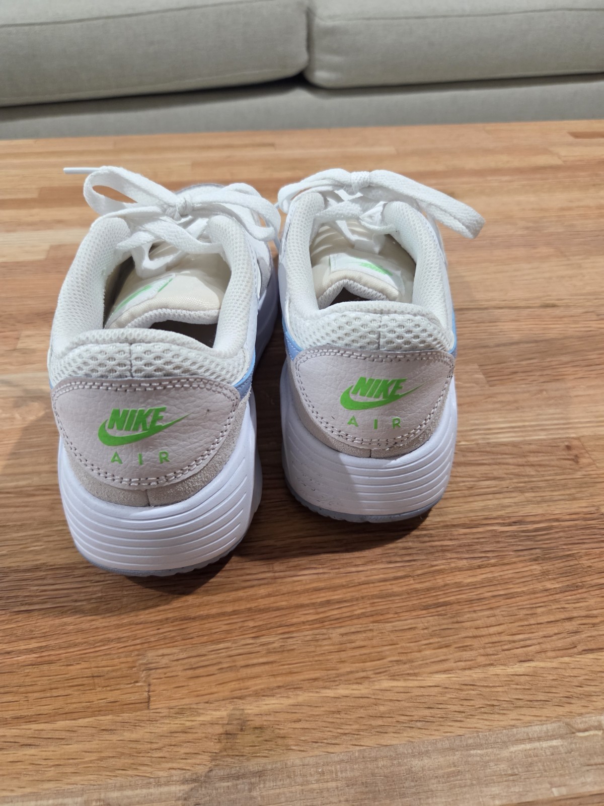 Nike Air Max SC CW4554-113 Low Top Mesh Sneakers White Gray Blue Green
