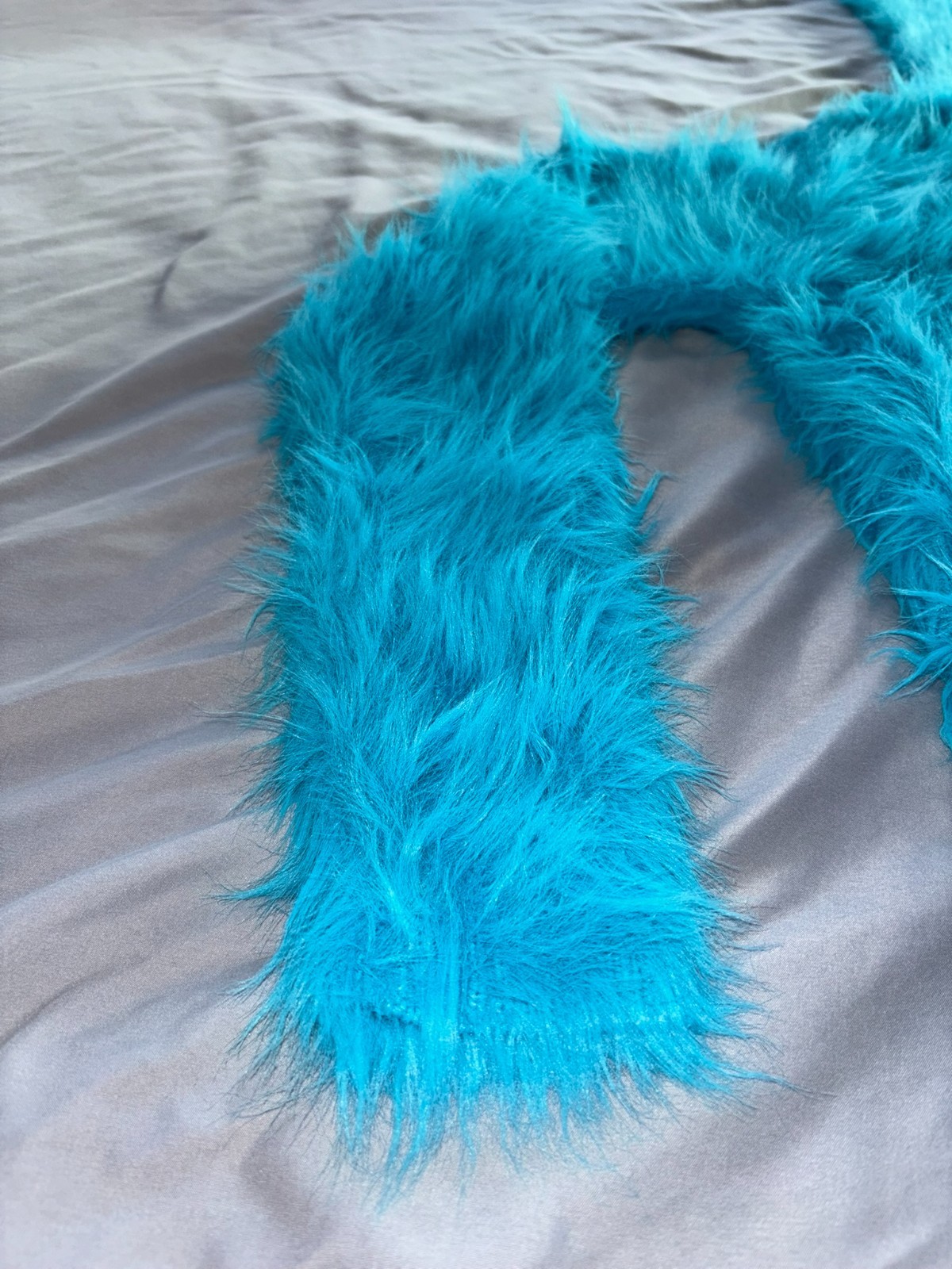 Fuzzy Fluffy Furry Aqua Blue SweaterKitten 200cm Turtleneck Sweater