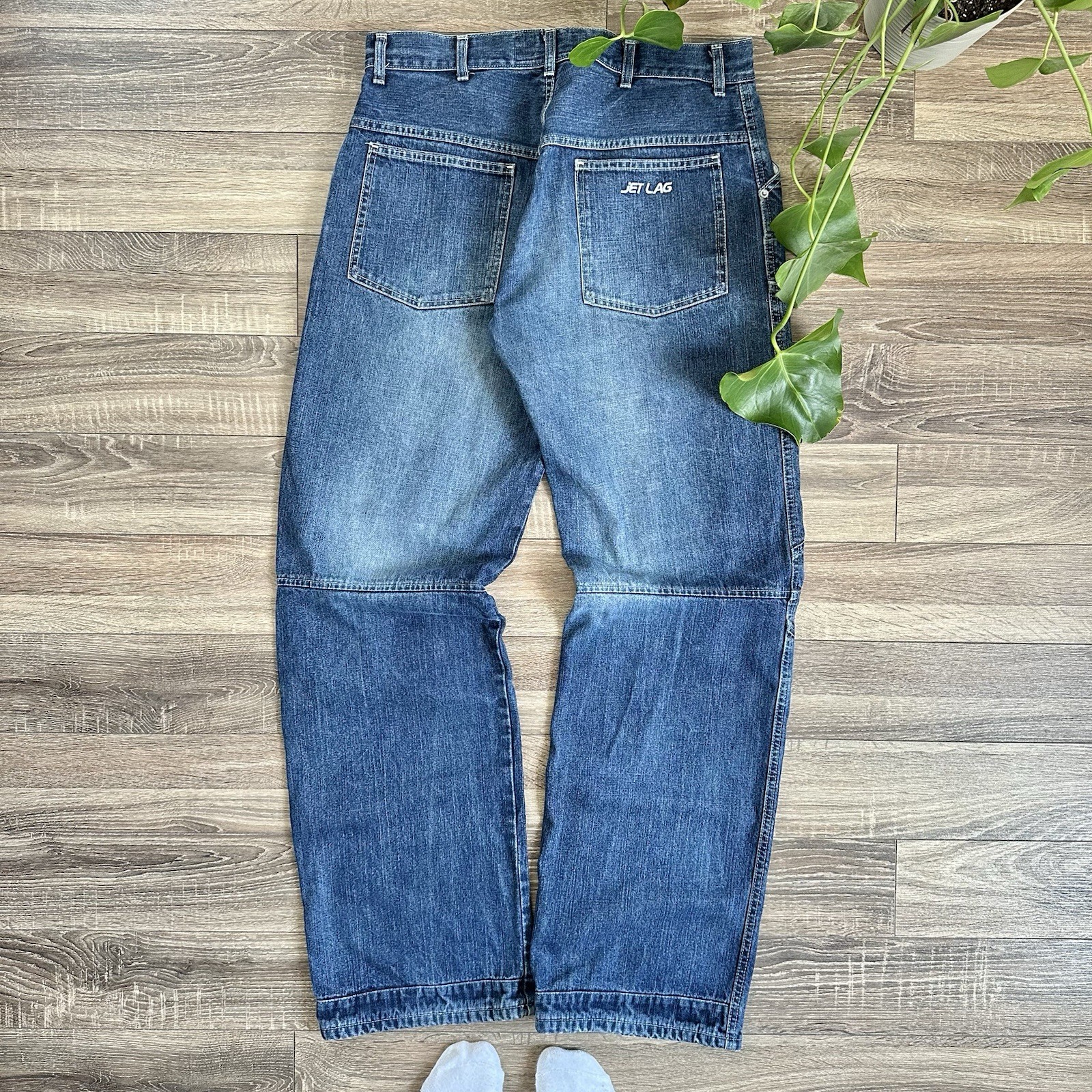 Vintage Wide-Leg Jet Lag Jnco Style Baggy Relaxed Man’s Size 32 Jeans y2K Pants