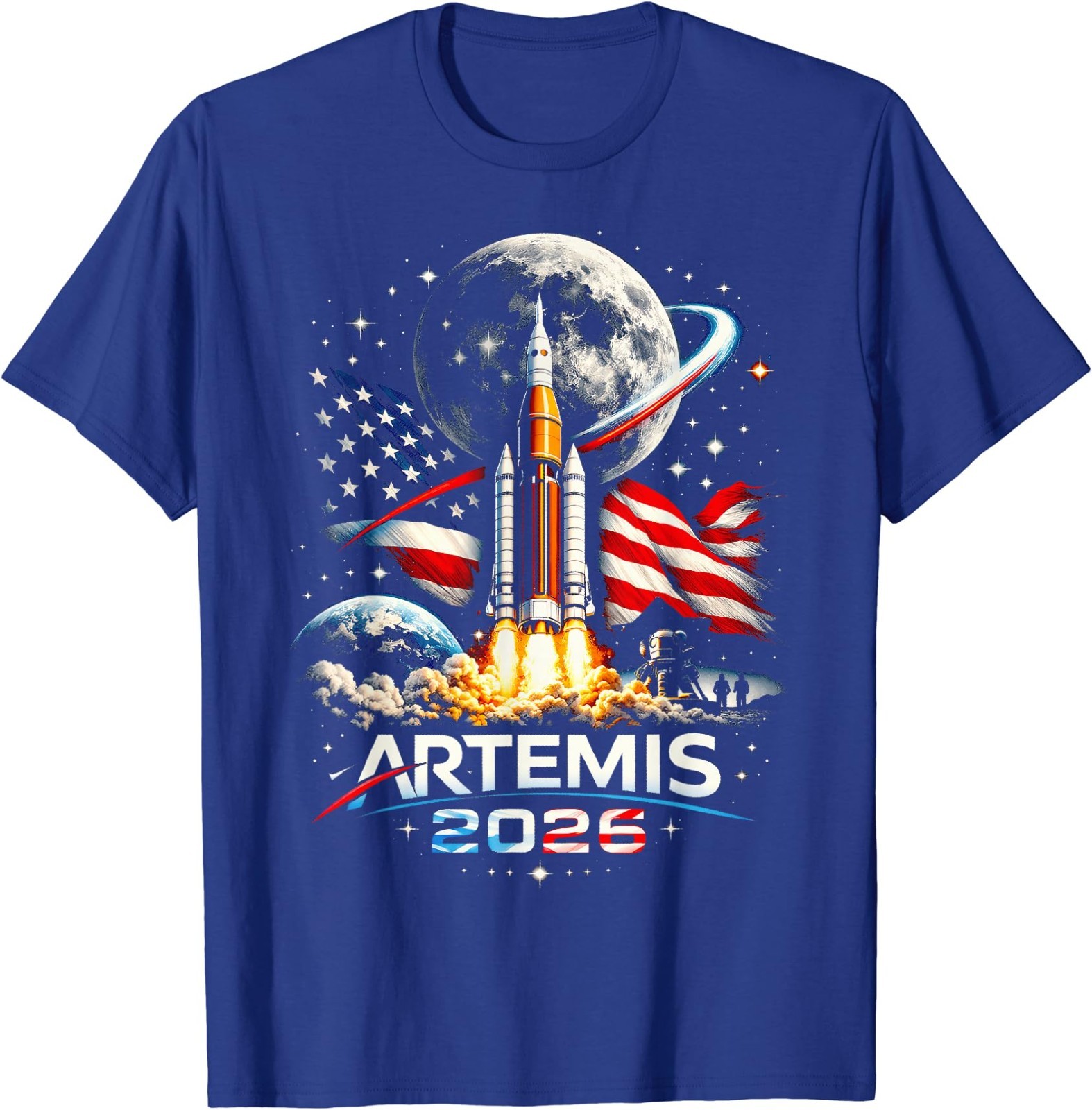 Artemis 2026 American Rocket Launch to The Moon Landing T-Shirt