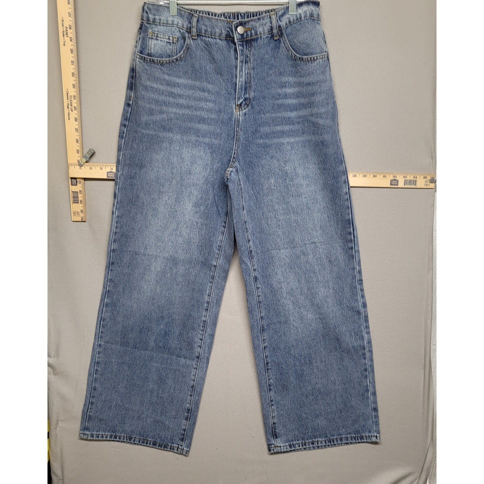 Light Wash Denim Jeans XL Cotton Blend Five Pocket Classic Fit Blue