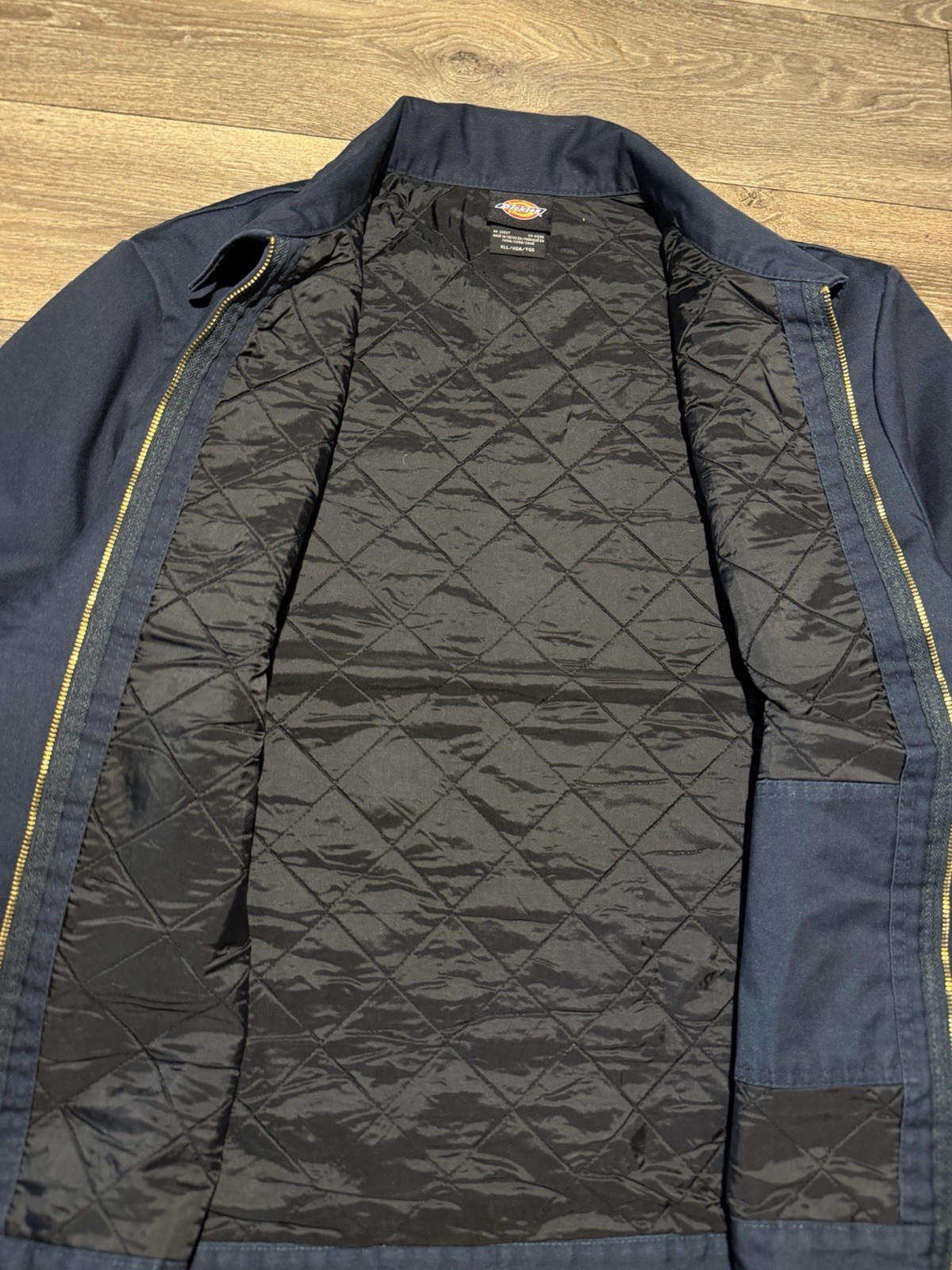 Dickies Men’s TJ15 Insulated Canvas Lined Eisenhower Navy Blue Work Jacket Sz XL