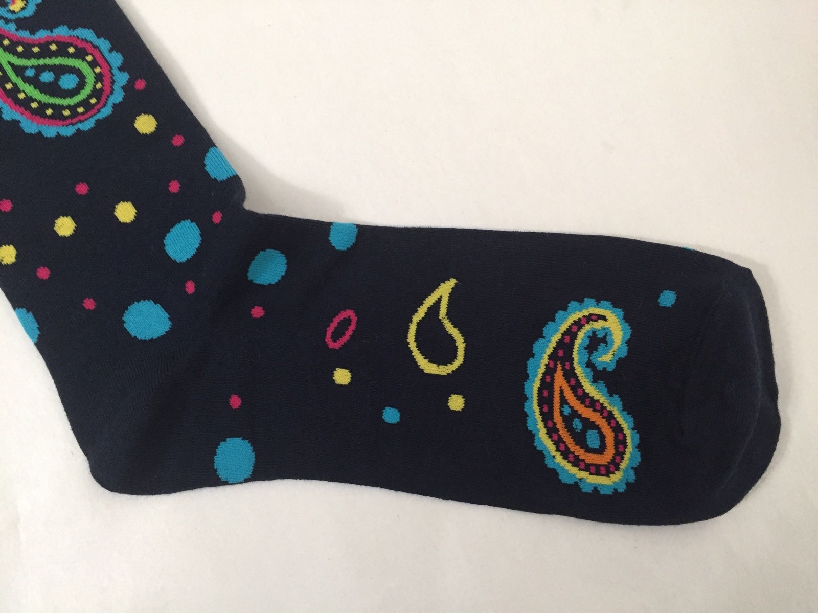 Mens Socks Gift Box Paisley Pattern Navy Blue Bandana Casual – Stocking Stuffer