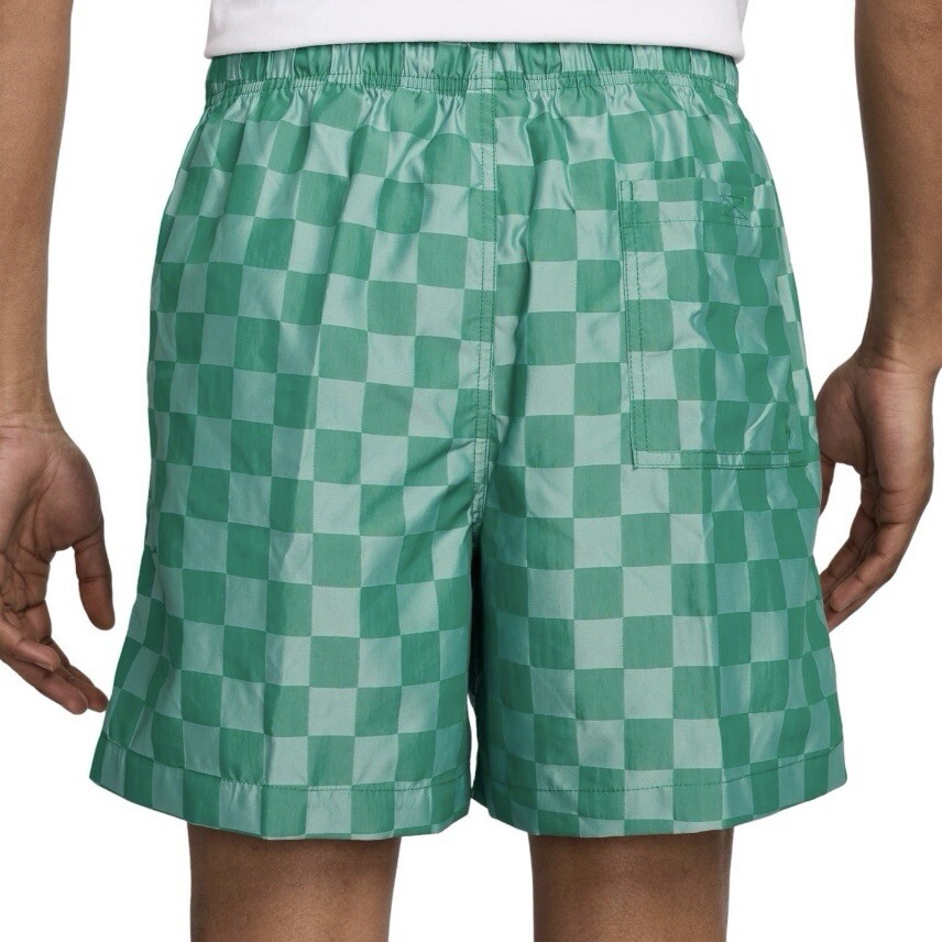Nike Shorts Sz Large Mens Malachite Green White Club Flow Checkers $60