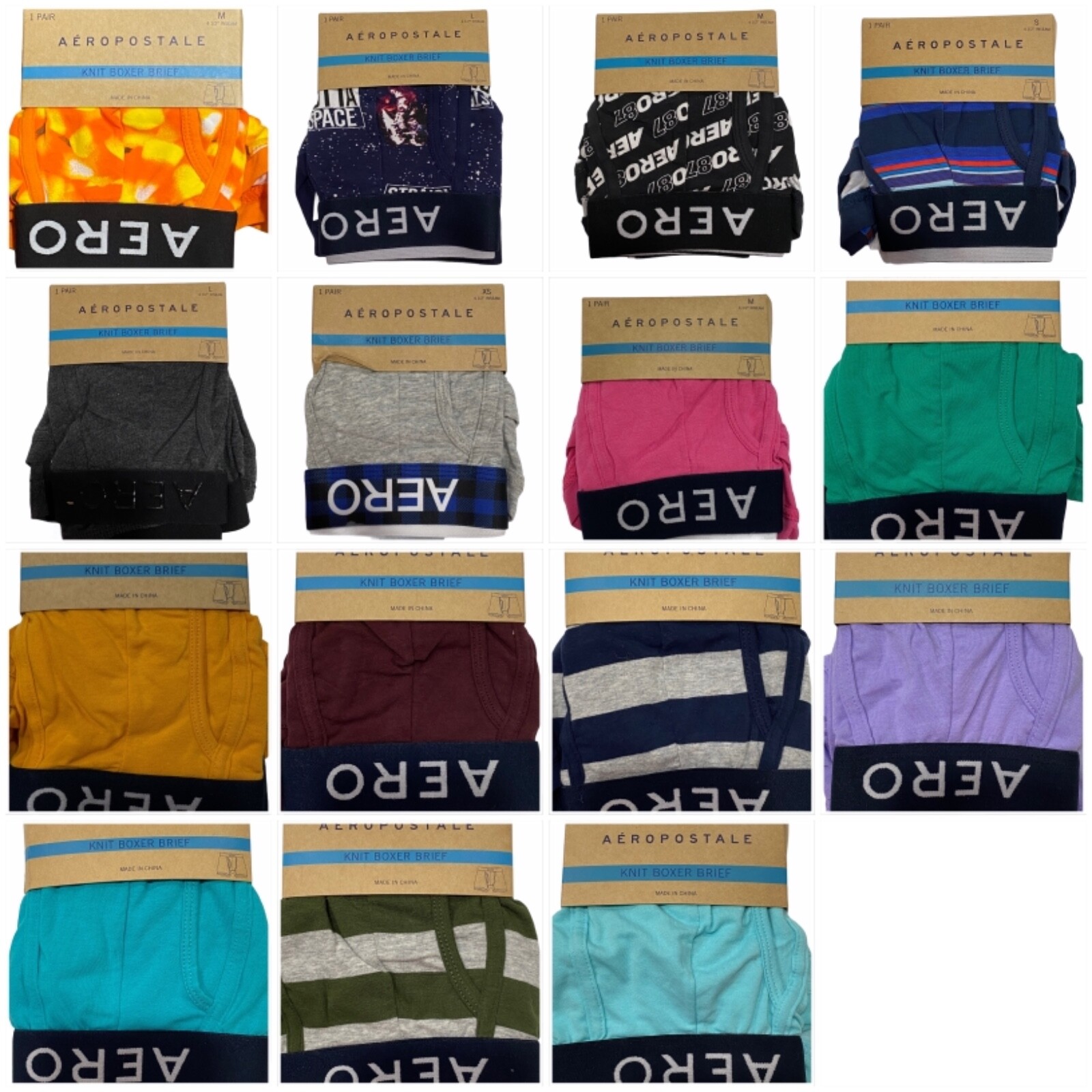 NWT AEROPOSTALE Knit Boxer Brief Underwear Sz S-M-L-XL Assorted Colors