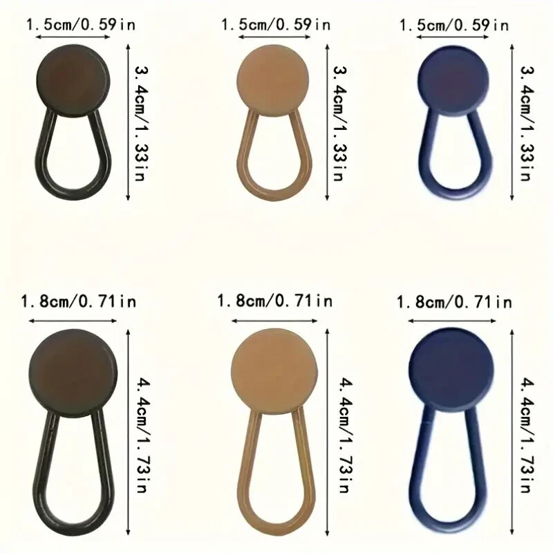 12Pcs Button Extenders For Jeans Pants Waistband Expander Pants Waist Extension