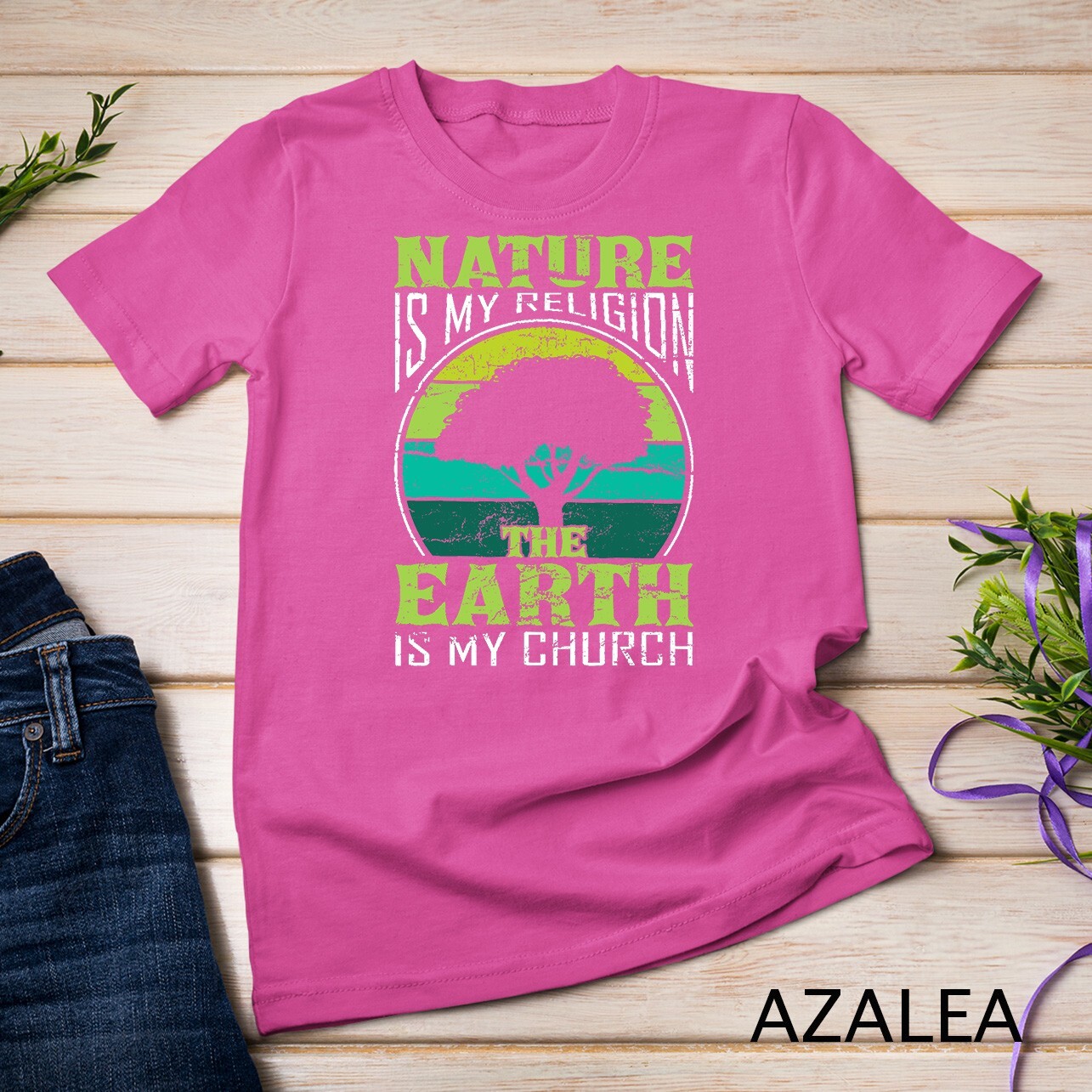 Native American Day Nature Is My Religion Earth Is My Church Unisex T-shirt