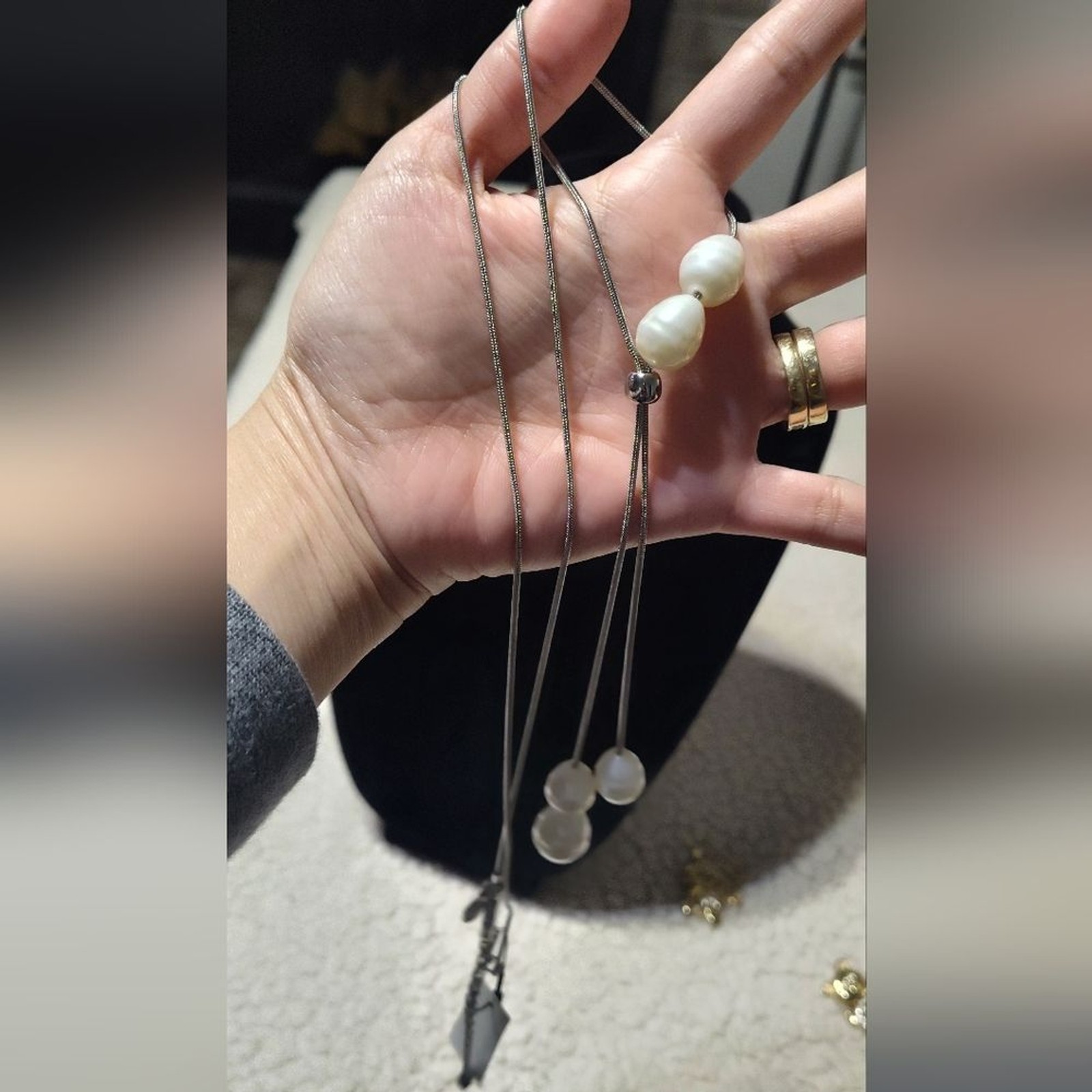 Chico’s LONG Necklace silver plated