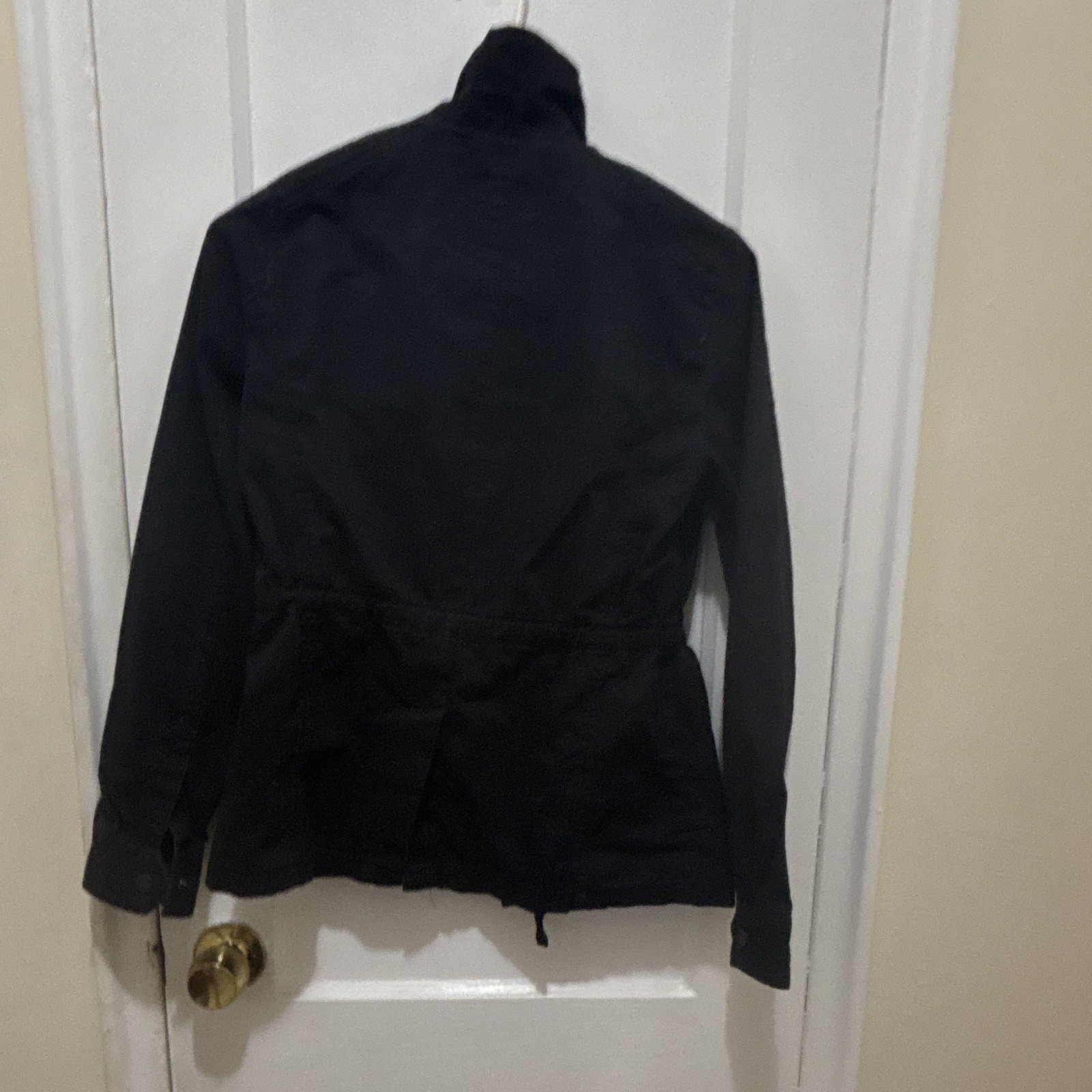 ana A New Approach Women’s XS Black Jacket Full Zip Snap Collared Utility Coat