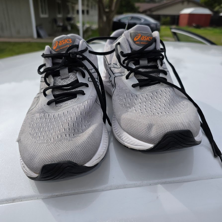 Asics Mens Gel Excite 9 1011B338 Running Shoes Sneakers Gray Orange Size 11