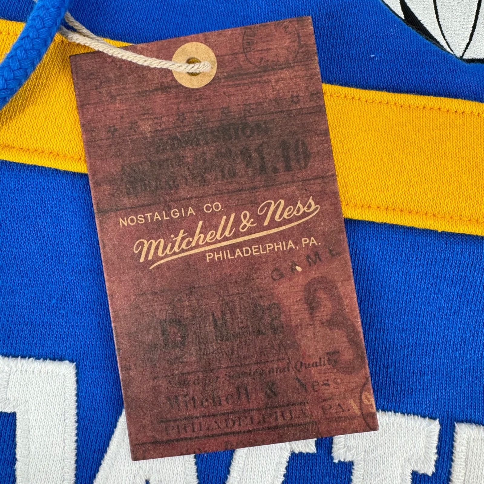 Mitchell & Ness Kansas City Wiz MLS Hooded Sweatshirt Blue Yellow Men’s Large