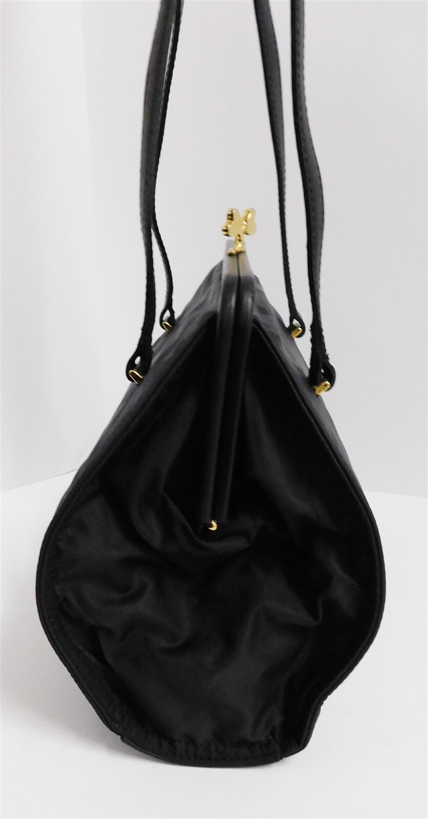 Moschino Redwall Italy Vintage Black Nylon Leather Shoulder Bag