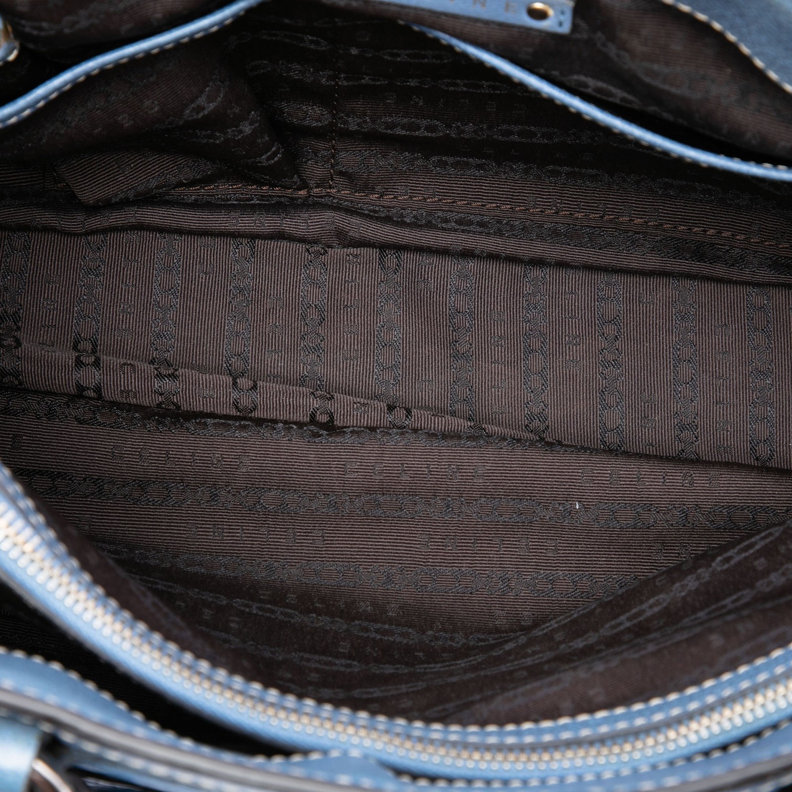 Celine Leather Boogie Horse Carriage Handbag Pre-Loved Bag Blue