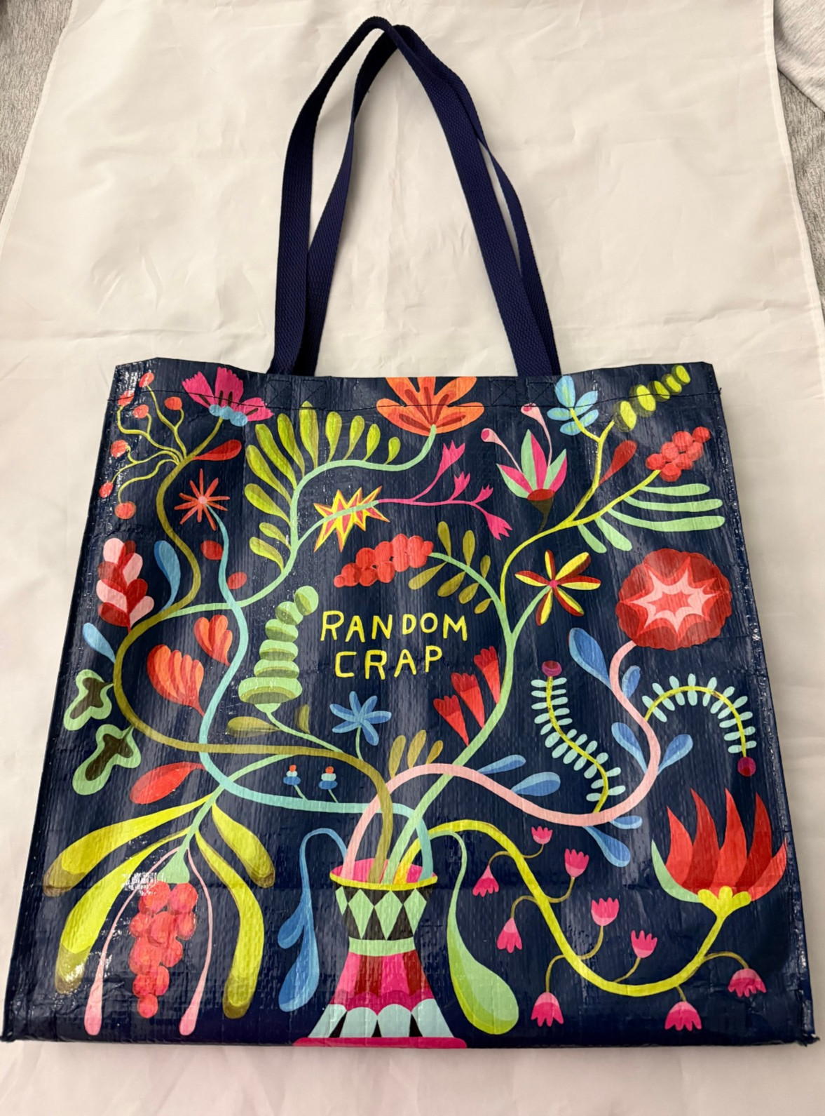Blue Q Shopper Tote 15 x 16 RANDOM CRAP Funny Shoulder Carry Bag
