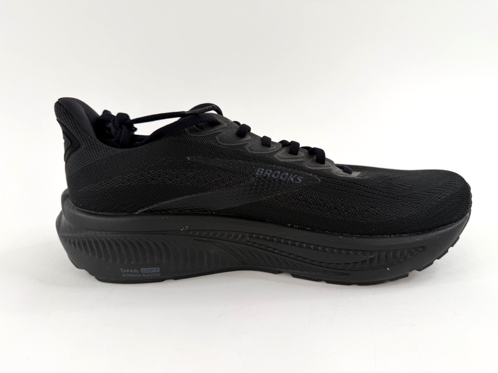 Men’s Brooks Ghost 17, Black/Black/Ebony, 10 D Medium US