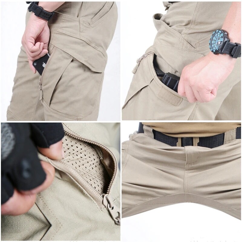Tactical Cargo Pants for Men Waterproof Hiking Work Combat Outdoor Trousers
