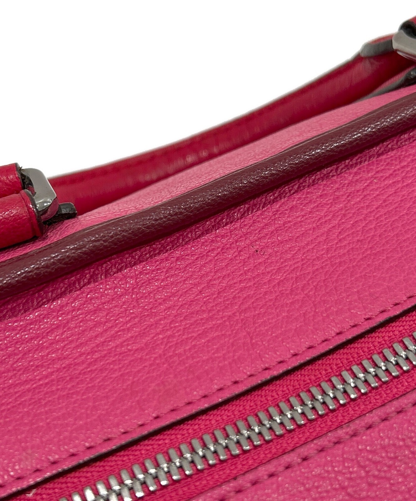 Loewe Amazona 28 Anagram Boston Handbag Leather bag Pink Silver Hardware 11.4in