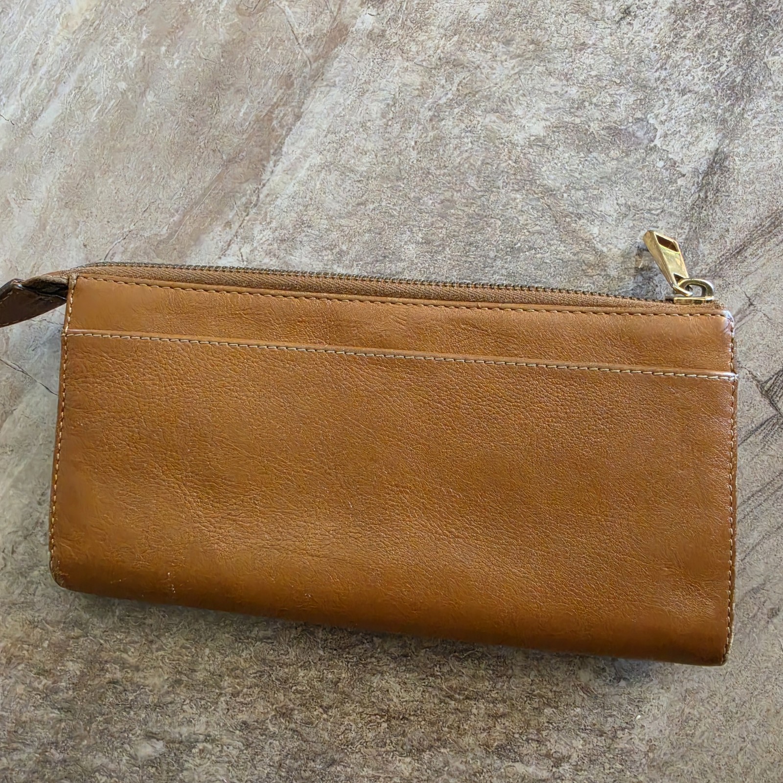 Mark Jacobs Vintage All Leather Double Push Lock Wallet