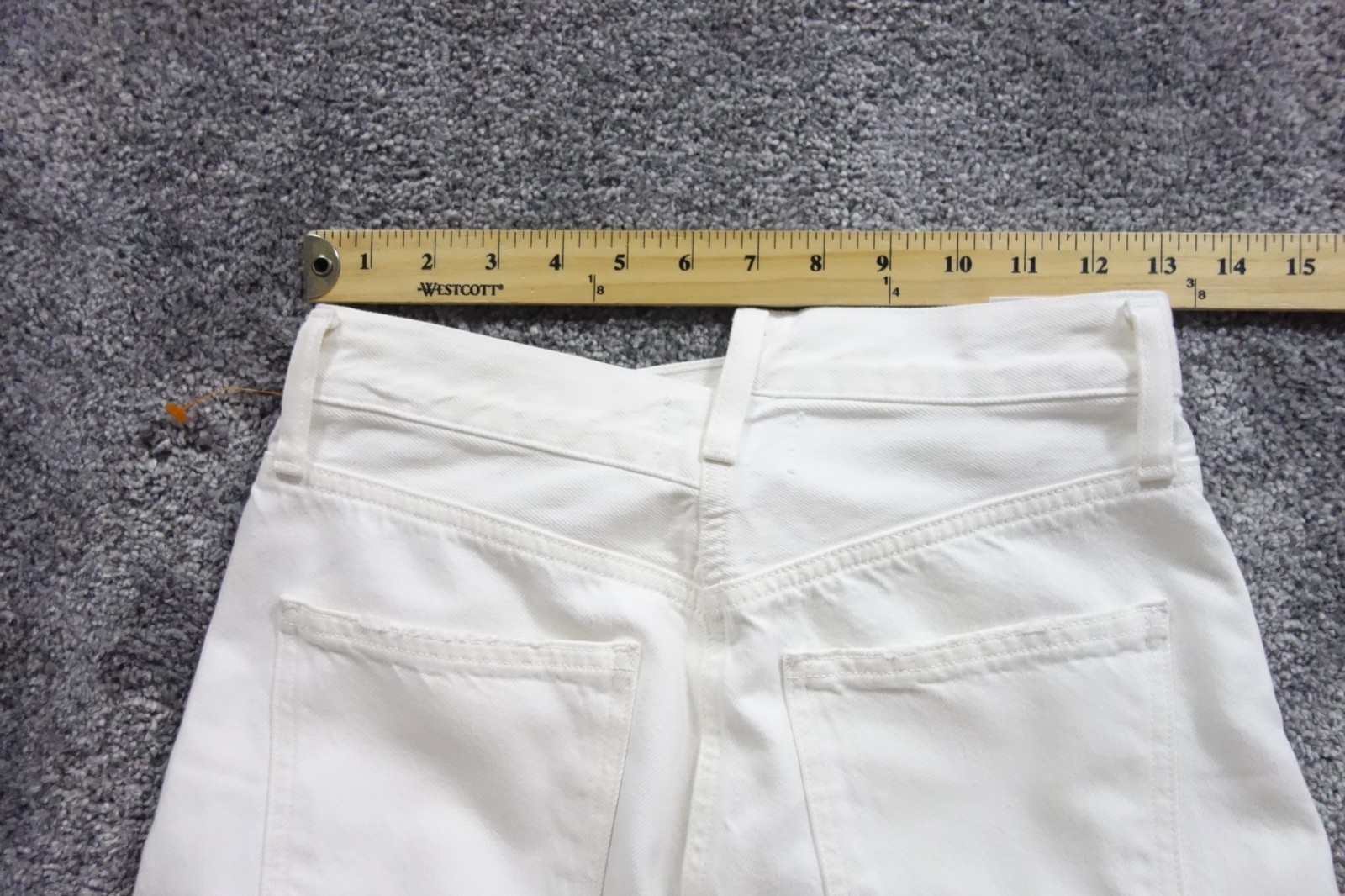 Agolde Jeans Womens 24 White Criss Cross Straight Fray Hem Denim