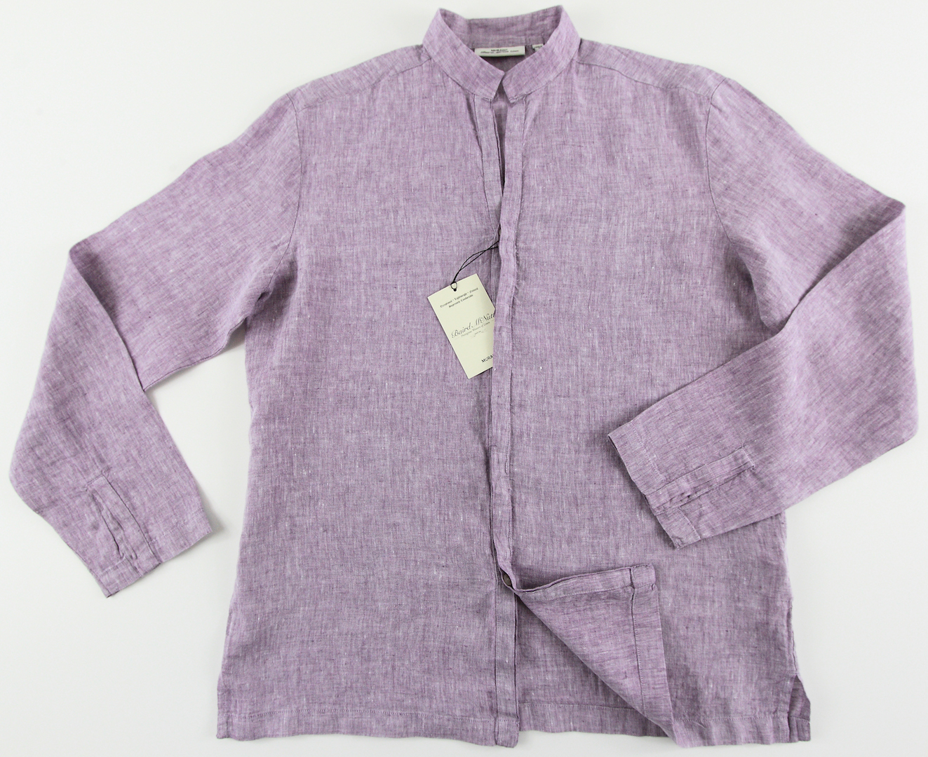Men’s MURANO Heather Purple 100% Linen Shirt Extra Large XL NEW NWT Nice!