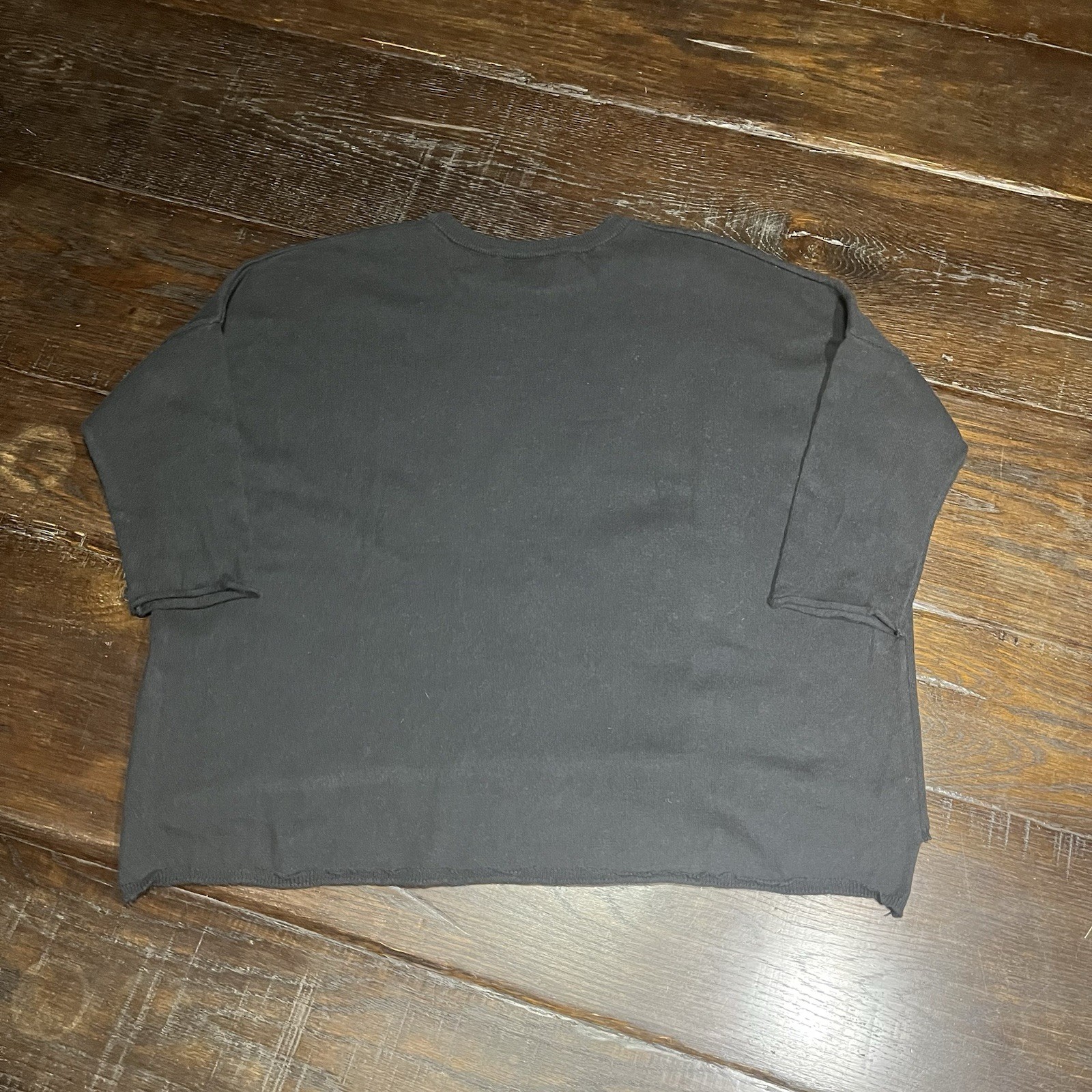 Each x Other Paris Crew Neck Cotton Cashmere Sweater Black L’Art Brut Sz S READ