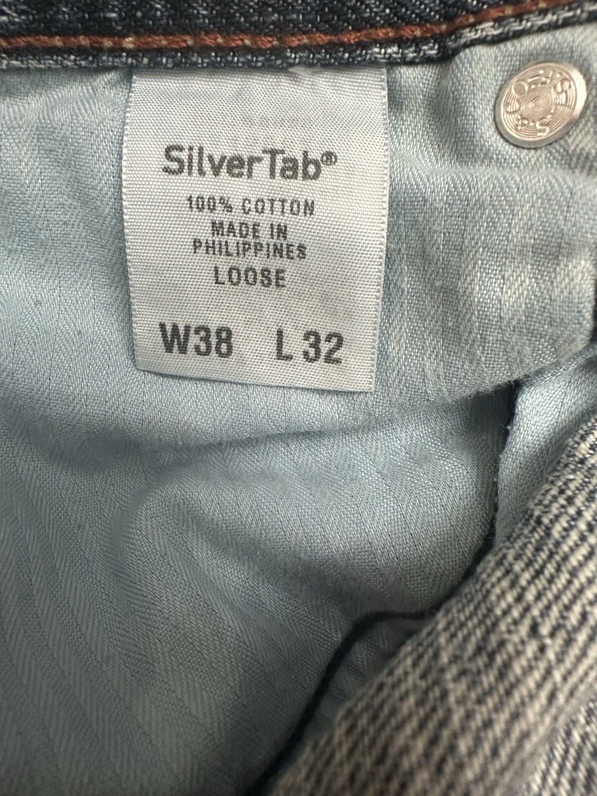 Vintage Levi’s SilverTab Loose Fit Jeans Mens 38×32 Blue Grunge Y2K 445459-820
