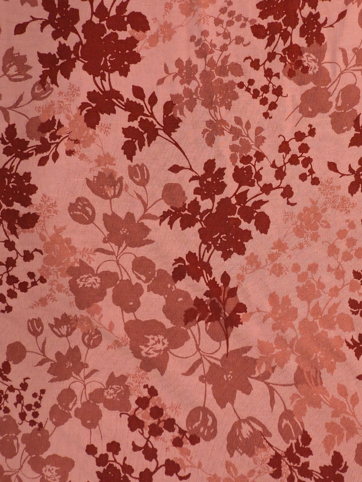 Soma Tunic Tee L Burgundy Pink Floral Asymmetrical 3/4 Sleeve Stretch NWT Soft