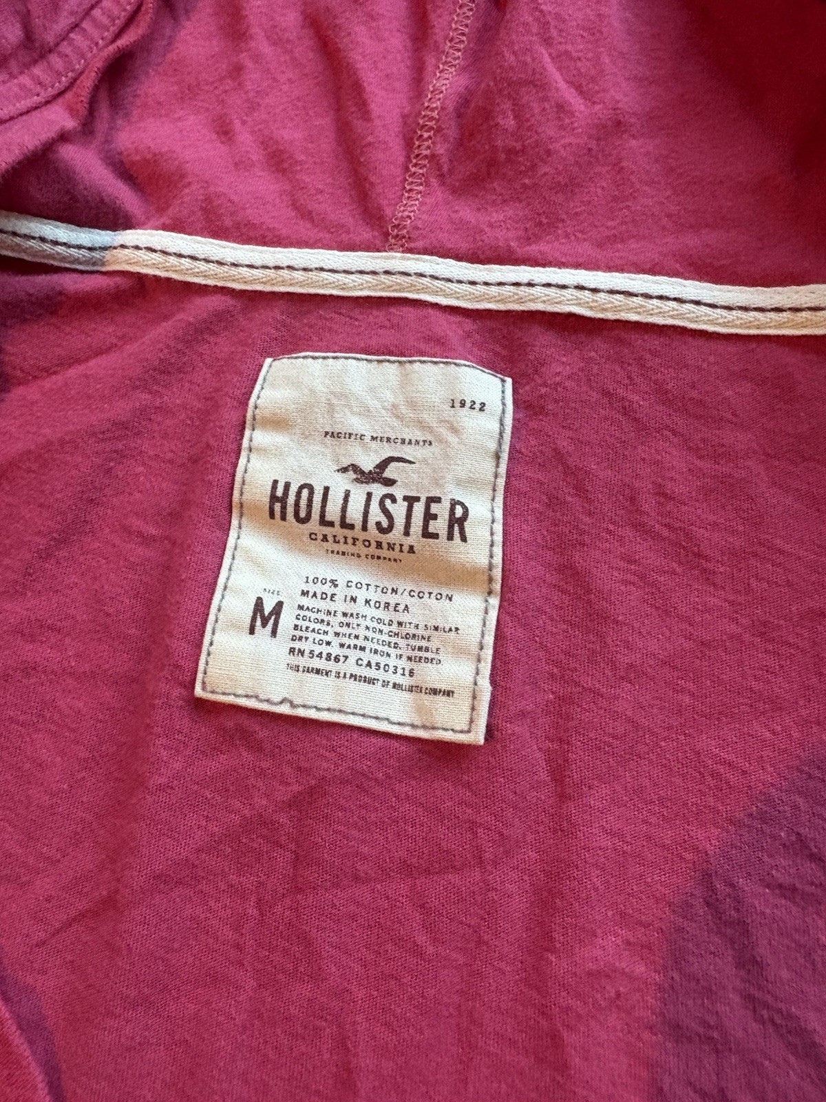 Hollister pink y2k short sleeve with hoodie womens size M